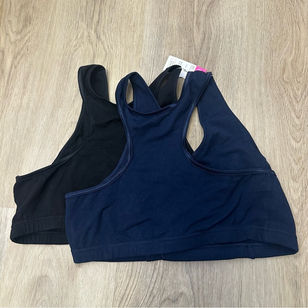 2 Cakye Nursing Sports Bras 1 Black & 1 Navy Size Medium - Picture 2 of 9
